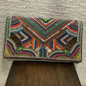 BCBG beaded clutch
